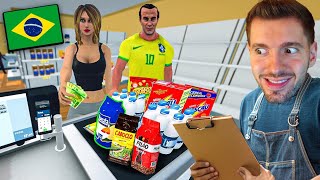 Meu mercadinho ficou BRASILEIRO Supermarket Simulator [upl. by Greenfield]