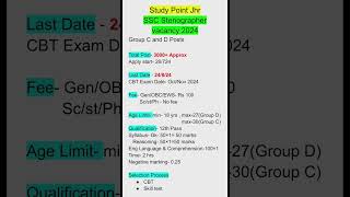 SSC STENOGRAPHER VACANCY 2024  SSC STENO RECRUITMENT 2024 NOTIFICATION OUT sscstenographer ssc [upl. by Ray377]