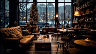 Relaxing Instrumental Christmas Jazz Music 🔥 Cozy Coffee Shop Ambience with Warm Fireplace [upl. by Leahey901]