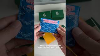 unboxing goyard card holders mess wallet cardholder goyard from Chinese factory budget2024 [upl. by Adleme]