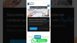 Recargar PayPal En Colombia Añadir Saldo a Tu Cuenta Por Bancolombia Nequi Nequi Daviplata Efecty [upl. by Marja]