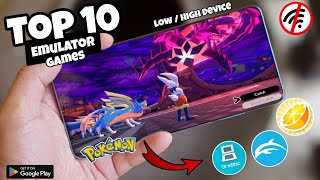 Pokemon Top 10🔥 Emulator 😱Games 2024 Offline😍High Graphics [upl. by Chemaram]