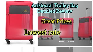 aristocrat  Aristocrat Luggage Trolley Bag  Flipkart Review [upl. by Ailelc838]