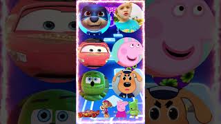 Paw Patrol Vlad And Niki Lightning McQueen Peppa Pig Gummy Bear Sheriff Labrador Tiles Hop [upl. by Grazia65]