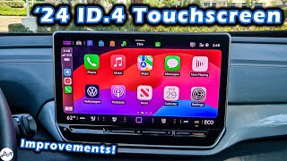 2024 Volkswagen ID4 – 129quot Infotainment Review  Apple CarPlay Android Auto Voice Commands [upl. by Heisel]