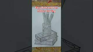 How To Draw Book with Pencil Holder shorts ytshorts trending drawing youtubeshorts viralvideo [upl. by Kcirevam]