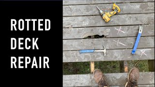 HOW TO replace a rotted deck joist [upl. by Yelime]