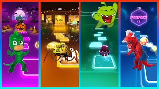 Romeo PJ Masks 🆚Bus Eater 🆚Pocoyo 🆚 spiderman dinosaur trex  Tiles Hop EDM Rush Who is Best [upl. by Domeniga]