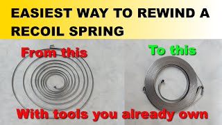 The easiest way to rewind a recoil spring [upl. by Annette]