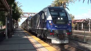 CDTX SC44 2121 Leads Amtrak 566 Pacific Surfliner South out of Fullerton CA 09192019 [upl. by Orren]