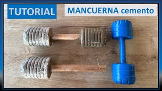 CONSTRUYE de manera sencilla una MANCUERNA de CEMENTO Build a Cement Dumbbell in a simple way [upl. by Krahling]