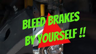 is this the best way to bleed brakes by yourself [upl. by Nekcerb900]