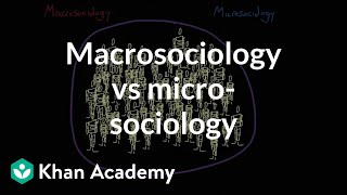 Macrosociology vs microsociology  Society and Culture  MCAT  Khan Academy [upl. by Brittnee]