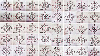 5×1 dots 30 kolamsMuggulu for 30days Daily use kolams Dot kolam Easy Rangoli Easy dot kolam [upl. by Donielle127]