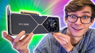 My RTX 3080 IS HERE 🥰  Size Comparison Unboxing amp Power Connector Nvidia Ampere [upl. by Namhcan]