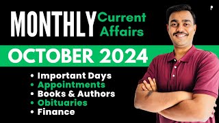 October 2024  Finance  Important Days  Appointments  Books  Obituaries  Monthly CA [upl. by Reidar]