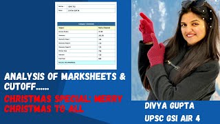 UPSC Geochemist  Geoscientist Preparation  Analysis of marksheets and cutoffs  Christmas special😊 [upl. by Milore]