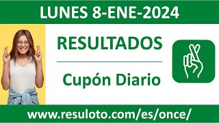 Resultado del sorteo Cupon Diario del lunes 8 de enero de 2024 [upl. by Garlaand]