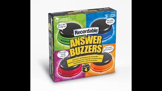 Learning Resources Recordable Answer Buzzers Personalized Sound Buzzers Talking Button [upl. by Yelruc]