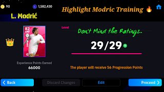 Upgrade Free Modric Highlight Card To Max Level in eFootball 2024 Mobile  Highlight Modric Training [upl. by Thormora]