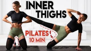 Slim Pilates Legs 🍑 Inner Thighs Tone amp Fat Burn  10 min Workout [upl. by Bensen522]