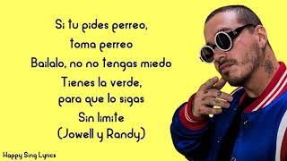 BONITA  J BALVIN WITH JOWELL FEAT RANDY Lyrics [upl. by Leahciam]