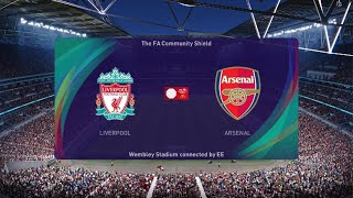 PES 2021 modo carrera jugador Inglaterra FA Community Shield Liverpool FC Vs Arsenal FC [upl. by Amieva501]