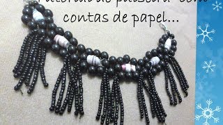 Linda pulseira de contas de papel [upl. by Yme386]