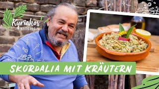 Skordalia  griechischer KartoffelKnoblauchDip mit frischen Kräutern  Kyriakos Kitchen [upl. by Derina]