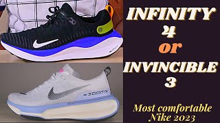 Nikes comfiest runner 2023 Infinity 4 or Invincible 3 infinity4vsinvincible3 nikerunning [upl. by Eillas]