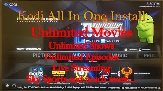 Kodi All In One Installation 2016 Jarvis 161 [upl. by Nielson]