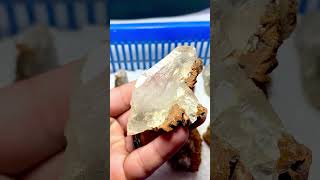 Rare combination of siderite and quartz crystals gomedgemstone hessonitegemstone crystalpyramid [upl. by Ajat]