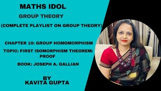 Lec 1011 Group TheoryFirst isomorphism Theorem  Proof [upl. by Corney]