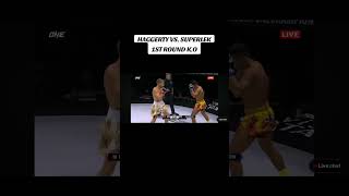 Jonathan Haggerty vs Superlek 1st Round KO everyone onechampionship haggerty superlek [upl. by Nnylak]