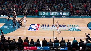 NBA LIVE 19 AllStar Game 2019  Team LeBron vs Team Giannis  ESPN Camera PS4 PRO Full Game  HD [upl. by Alra137]