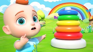 Playing with Stacking Rings  Best Educational Videos  Lolo Nursery Rhymes amp Baby Songs [upl. by Corwin]