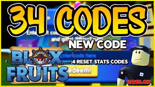 NEW CODE ✅34 WORKING CODES for 🔥BLOX FRUITS 🔥 Roblox 2024 🔥4 Points Reset Stats🔥Codes for Roblox TV [upl. by Ivar]