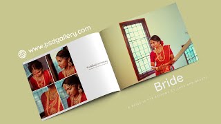 Premium Traditional Photobook  Bridal  12 x 36 Size  PSD Gallery  103  Photoshop Tutorial [upl. by Gualtiero777]