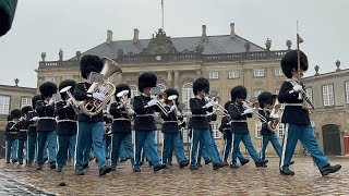 Changing of The Guard Copenhagen With Concert  Saturday 7th January 2023 [upl. by Goldner16]