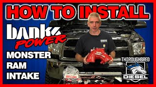 HOW TO Install a BANKS MonsterRam Intake on a Dodge Cummins 67L diesel cummins intake fyp [upl. by Ynafetse]