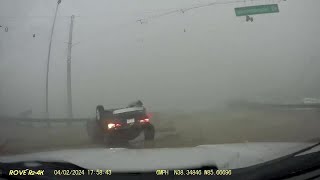 Dashcam video captures one mans encounter with a tornado on I265 in Southern Indiana [upl. by Sosthina577]