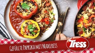 Gefüllte Paprika mit Nudelreis  TRESS REZEPTE [upl. by Jennine]