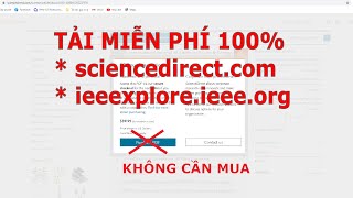 Cách tải báo khoa học từ sciencedirect và ieee  How to Download ScienceDirect Papers for Free 2021 [upl. by Nidraj]