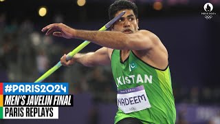 Nadeem Arshad takes gold🥇  Silver for Neeraj Chopra🥈  Mens Javelin Full Final  Paris Replays [upl. by Armahs656]