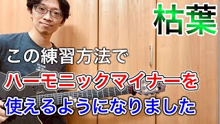 【枯葉】ハーモニックマイナーを実践で使えるようになった練習方法【ジャズギターアドリブ】 [upl. by Hare122]