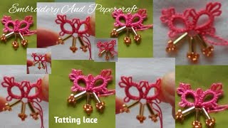 Tatting lace design tutorial for beginnersThe art of lace makingBeautiful lace making 414 [upl. by Macdonald]