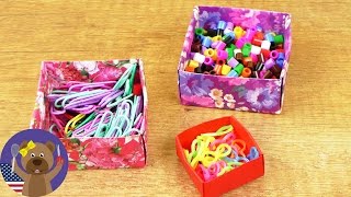 Fold Your Own Storage Box  Easy Origami for Kids  DIY Flower Box [upl. by Mchugh]