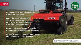 torotrac  Yomel  Enfardadora Tigra  Acople Tractor [upl. by Shanley]