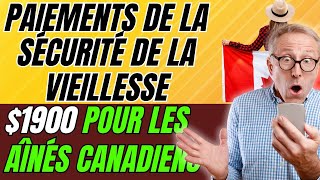 💵 Date de paiement de la Sécurité de la vieillesse annoncée  1 900  par mois pour les aînés – [upl. by Cammi]