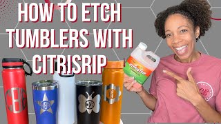 Etching a Tumbler with Citristrip The DIY Method You Didnt Expect [upl. by Sleinad]